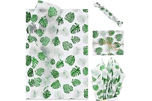 BOLSOME 50 Sheets 28 * 20 Inches Palm Leaf Tissue Paper for Gift Wrapping, Tropical Gift Tissue Paper Green Tissue Paper for Gift Bags for Birthday, Baby Shower, Wedding, Summer Holiday DIY Crafts