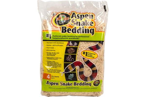 Zoo Med Laboratories SZMSB4 Aspen Snake Bedding, 4-Quart
