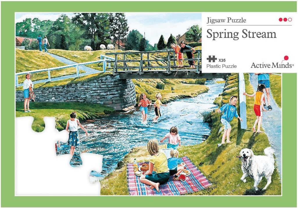 Active Minds 35 Piece Spring Stream Jigsaw Puzzle | Specialist Alzheimer's/Dementia Activities & Games