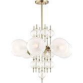 Hudson Valley Lighting Calypso 6-Light Chandelier - 27.25 Inches Wide by 28 Inches High-Aged Brass Finish
