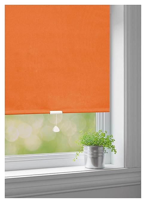 JalousieCrew Springrollo Classic Mittelzugrollo Schnapprollo Rollo Terracotta - Breite 60-220 cm Länge 180 cm und 230 cm Blic