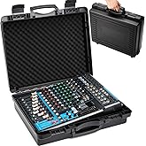 YDEPLVEO Mixer Case for Yamaha MG12XU 12-Input Stereo Mixer | Protective Hard Shell Carrying Storage Case for 12 Channel Mixer with Foam | Fits Mixer Size up to 16.7’’ X 12.2" X 5.2" (CASE ONLY)