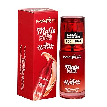 Mars Matte Mousse Foundation Beige, 60 ml FREE UNDER EYE CREAM