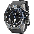 Smith & Wesson Men's Trooper Watch, Water Resistant, 5 ATM, Japanese Movement, Scratch-Resistant Glass, Date Display, Rubber Strap, 47mm