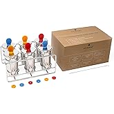 Ecozoi Stainless Steel Popsicle Molds, 6 Ice Popsicle Makers, 6 Stainless Steel Sticks, 12 Silicone Seals and 1 Coconut Clean