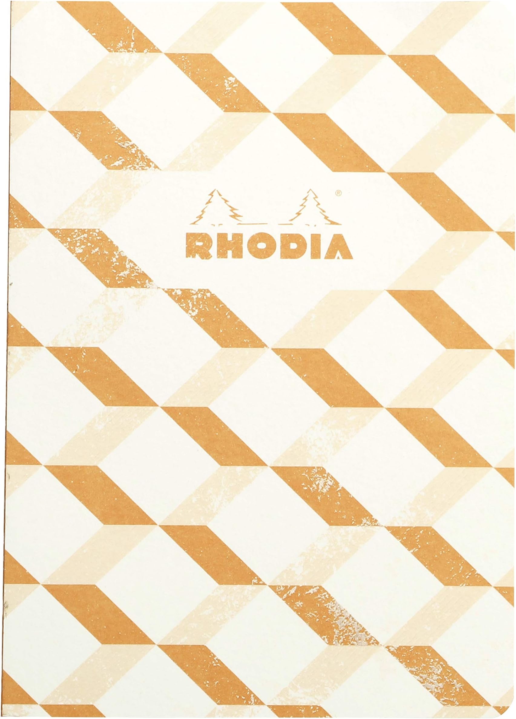 Rhodia Heritage Raw Binding Notebook, A5, Lined - Ivory Escher
