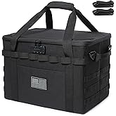 Lemubeane Tactical Camping Storage Bag - 38L Utility Tote Bag Organizer with Combination Lock and Shoulder Strap