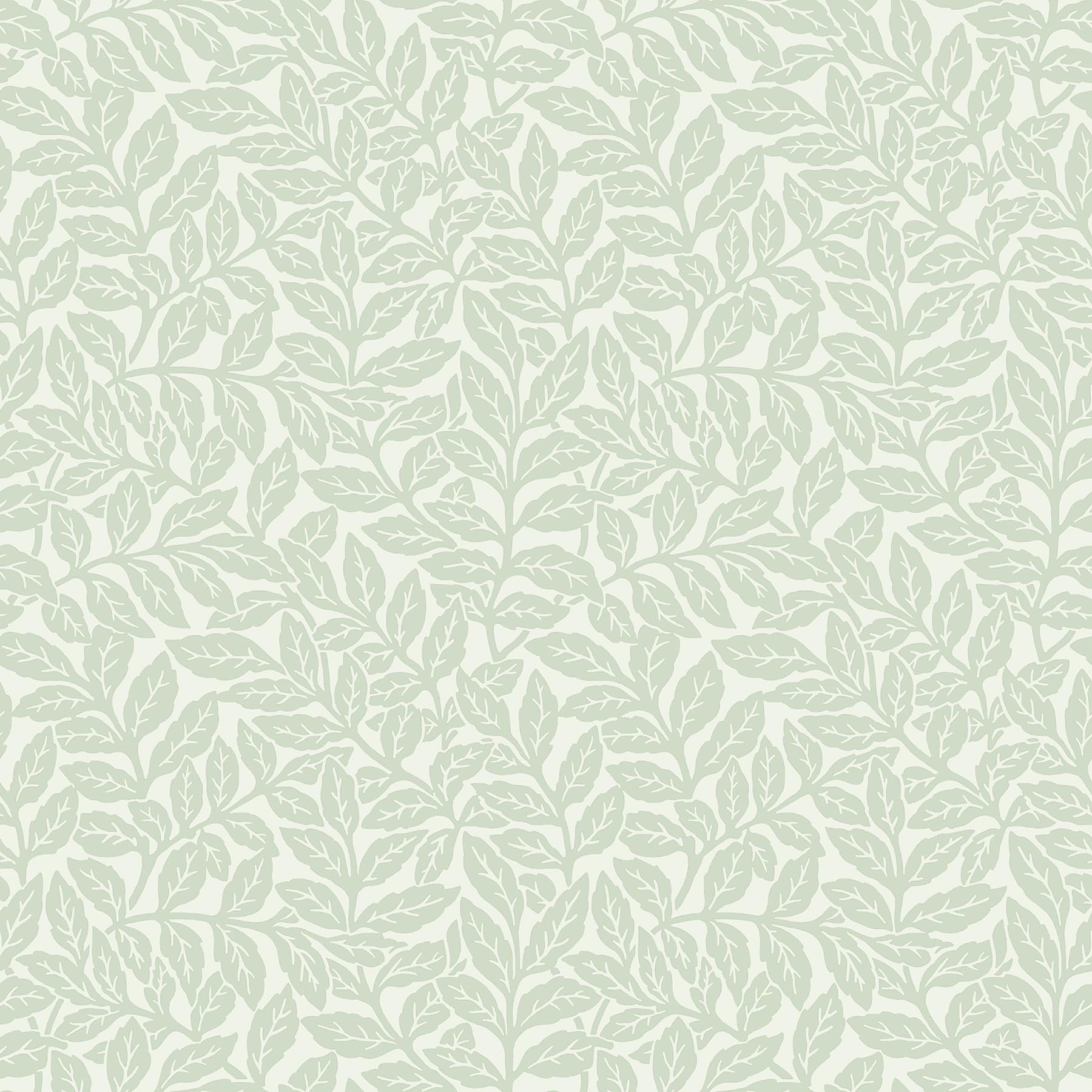 CROWN Wallcoverings Ash Branch Wallpaper Light Green M1179 Full Roll