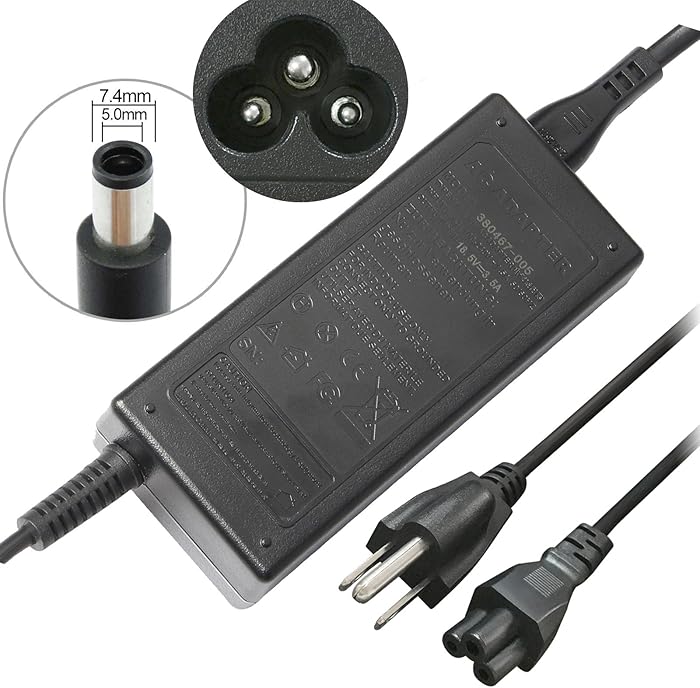 18.5V 3.5A 65W Power Supply AC Adapter Charger for HP Pavilion G6 G7 G4 DV4 DV5 DV6 DV7 DM4 DM4-1173CM4 M6 G60 G61 G70 G71 G72; Hp Presario Cq43 Cq57 Cq58 Cq60 Cq61 Cq62, HP 2000