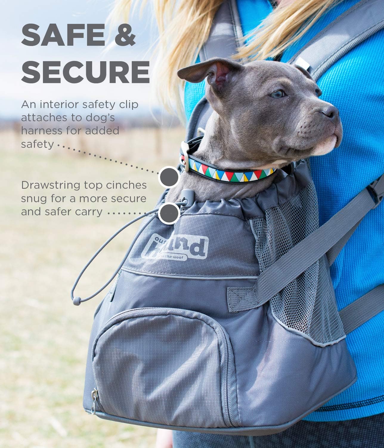Outward Hound PoochPouch Dog Front Carrier, Medium, Blue : Pet Carrier Backpacks : Pet Supplies