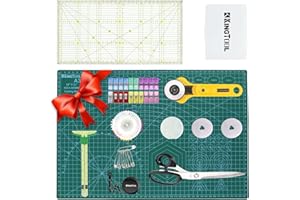 78 Pcs Rotary Cutter Set - KingTool 45mm Cutter Kit with A3 Cutting Mat, Fabric Scissors 3 Replacement Blades, Quilting Rulers, Sewing Clips, Sewing Pins - Perfect for Crafting,Quilting,Sewing