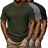 Evervibe 3 Pack Men's Big and Tall T-Shirts, Short Sleeve Crewneck Shirt Causal T-Shirt Athletic Running Gym Tee Tops