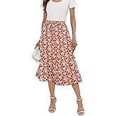Witsmile Summer Skirts with Pockets 2025 Boho Midi Length Skirt High Waisted Beach Cover Up for Women Trendy(S-2XL)