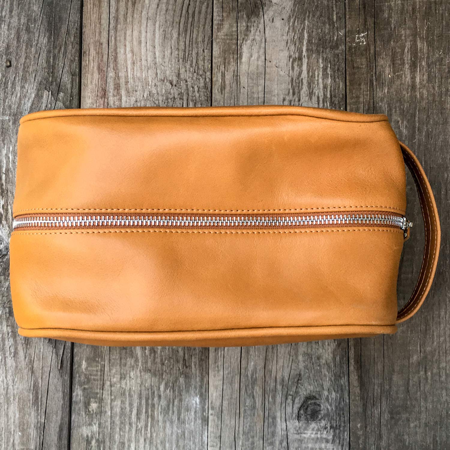 personalized dopp kit leather