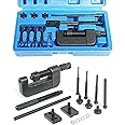bylikeho 19PCS Chain Breaker,Bike Chain Tool Chain Breaker Tool Kit,Car Accessories Motorcycle Chain Breaker,Chain Rivet Tool Kit for Motorcycle,Bike,ATV,Chain Cutter Kit for Cam & 25 to 630 Chains