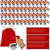 Duraaamo 24 Sets Christmas Polar Themed Party Gifts Bulk Believe Bell Ornaments Santa Sleigh Bells Christmas Train Party Gifts Stocking Stuffers Holiday Decoration for Xmas Tree Home (Silver)