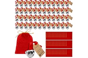 Duraaamo 24 Sets Christmas Polar Themed Party Gifts Bulk Believe Bell Ornaments Santa Sleigh Bells Christmas Train Party Gifts Stocking Stuffers Holiday Decoration for Xmas Tree Home (Silver)