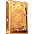 Bicycle Metalluxe Orange Playing Cards - Premium Metal Foil Finish - Poker Size