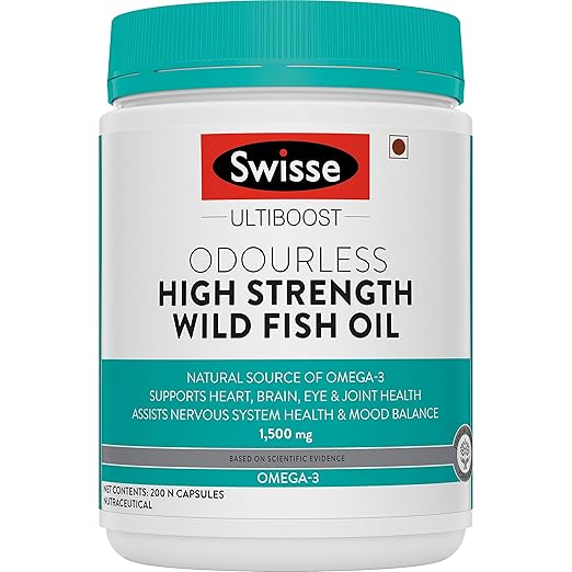 Swisse Ultiboost Odourless High Strength Wild Fish Oil with (1500 mg