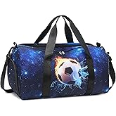 CAMTOP Kids Duffel Bag Overnight Bag for Boys Small Soccer Duffle bag Carry-On Tote for Sport Travel Gym
