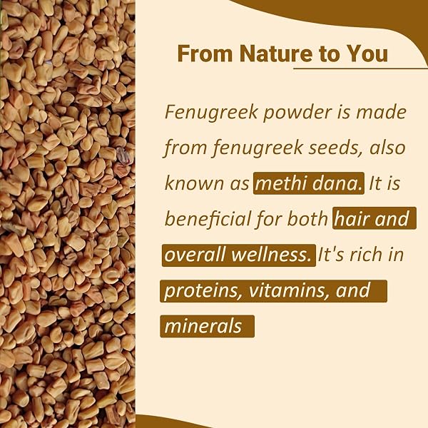 MI NATURE FENUGREEK POWDER – 100% NATURAL TRIGONELLA FOENUM SEEDS – BULK PURE METHI POWDER FOR COOKING, HAIR AND SKIN CARE – 1KG (35.27OZ) RESEALABLE POUCH