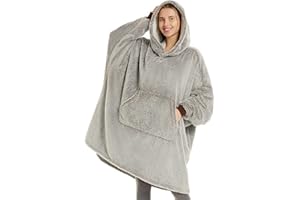 HORIMOTE HOME Oversized Wearable Blanket Snuggle Blankets For Adults WomenGift Idea for Adults Teens Men, Super Warm and Soft, Brown