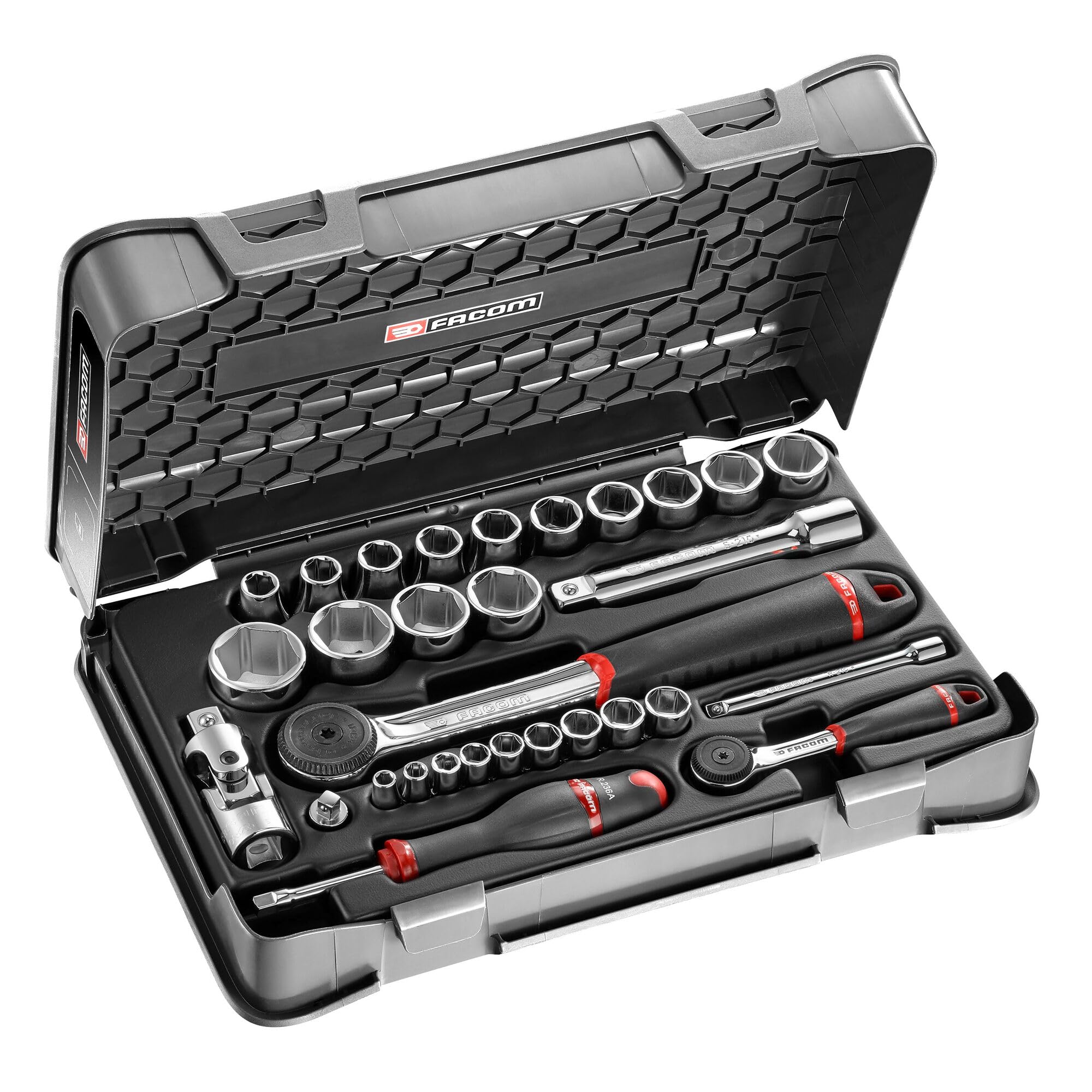 FACOM Socket Set 1/4” & 1/2”, 31 pcs, Sealed Ratchets, MBOX, RS.161-1PB
