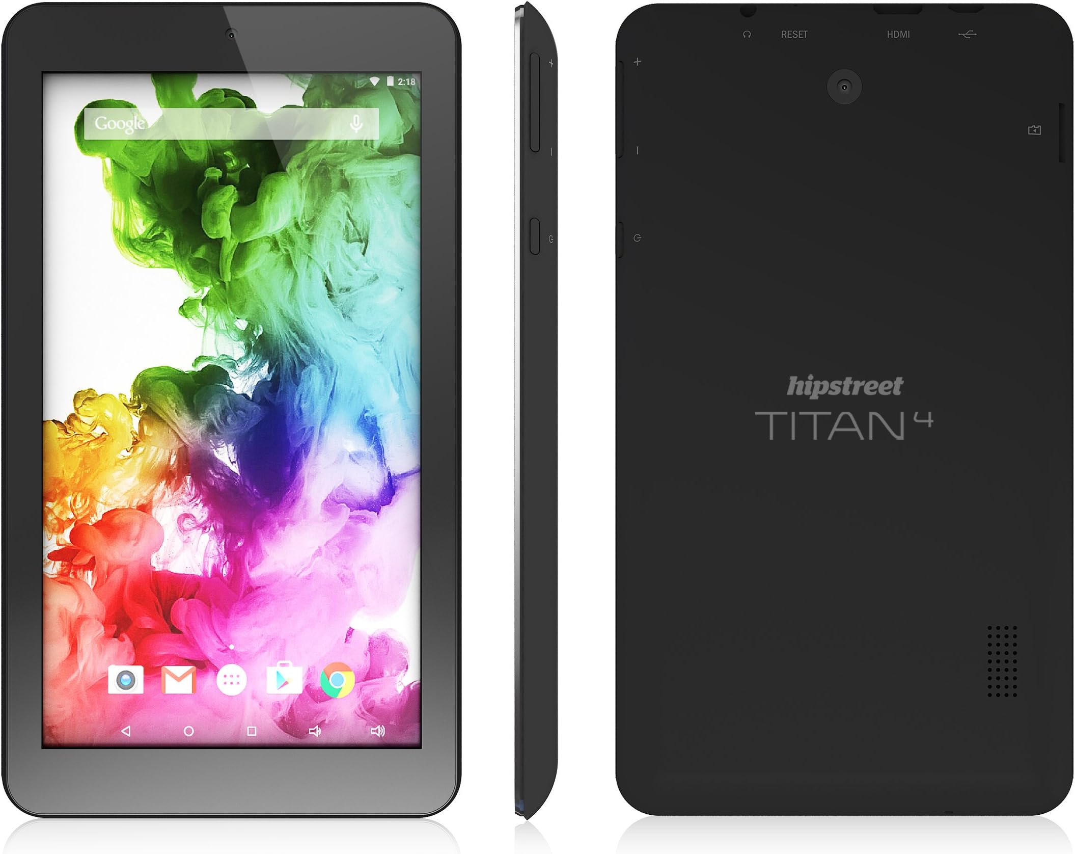Hipstreet Titan 4 7" Quad Core Google Certified Android 8GB Tablet Black