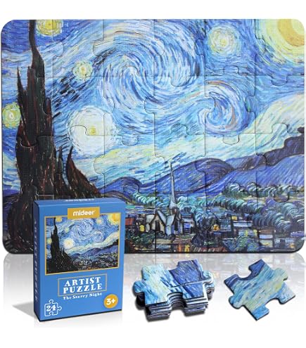 Amazon.com: EuroGraphics Starry Night by Vincent Van Gogh 100