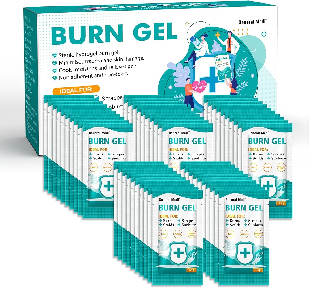 General Medi Burn Gel 50 x 3.5g Sachets First Aid Burns Care