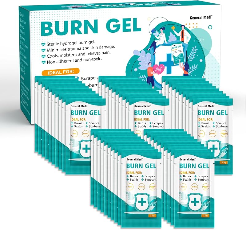 General Medi Burn Gel 50 x 3.5g Sachets First Aid Burns Care
