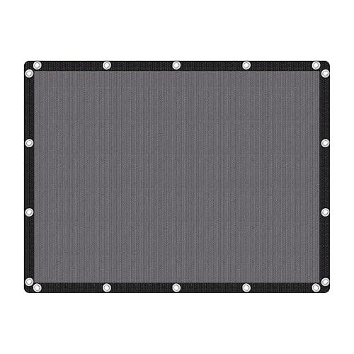 VICLLAX 90% Shade Fabric Sun Shade Cloth with Reinforced Grommets, Outdoor Sun Screen Fabric for Outdoor Patio Garden Pergola Cover Canopy 6x8 FT, Dark Grey