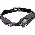 SPIbelt Dual Pocket Pro Running Belt for Adults, Expandable Pockets, Adjustable Waist, No Bounce, Anthracite with Black Zipper