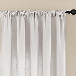 Joydeco Linen Curtains for Living Room,Light