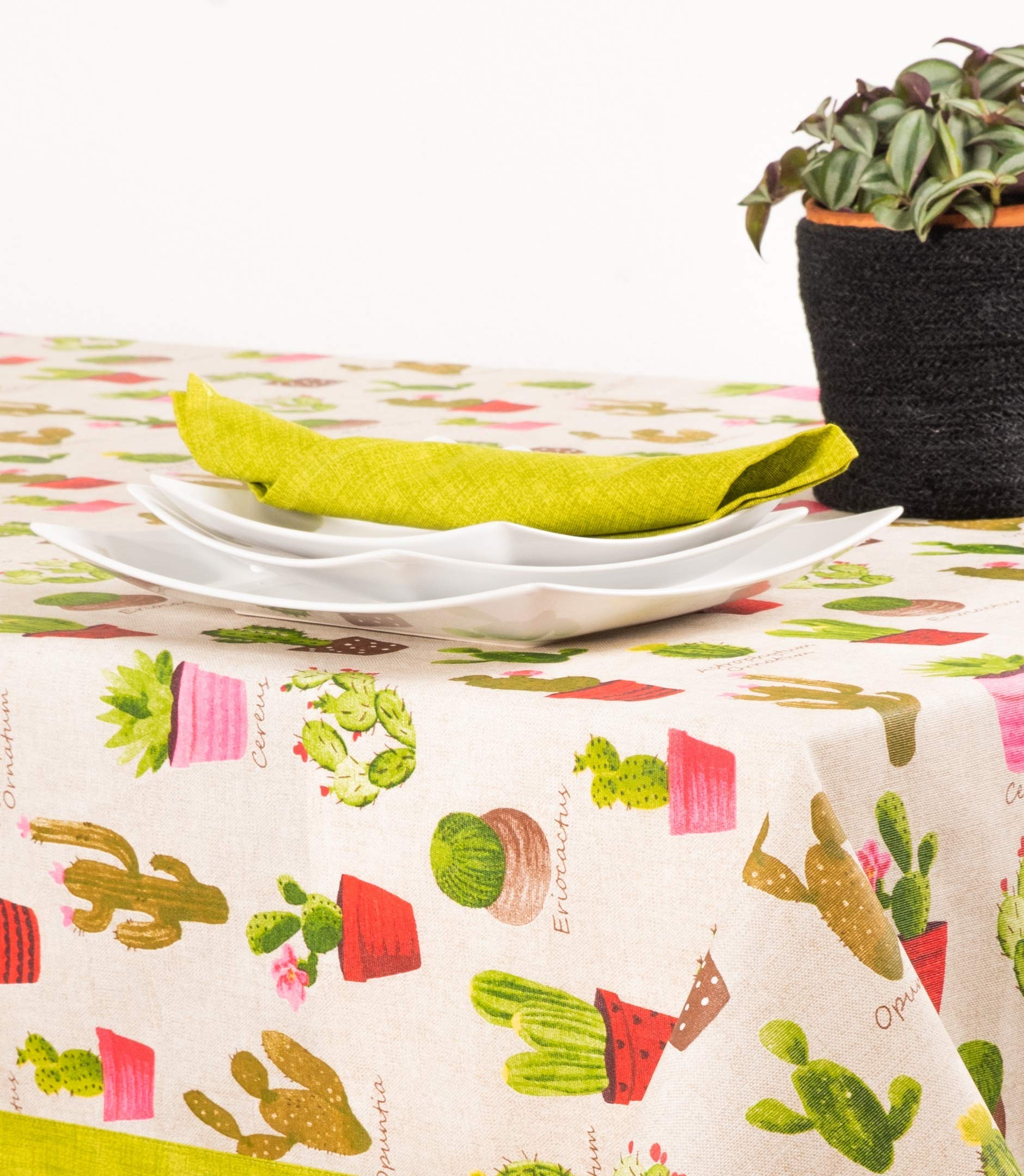 ESSE HOME - Stain-resistant rectangular round oval tablecloth Cinzia 131 (oval 140 x 240, 9-9)