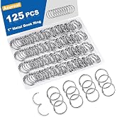 125 Pack Loose Leaf Binder Rings, 1 inch Small Binder Rings, Index Card Rings, Metal Nickel Plated Book Rings for School, Home, Office - Silver