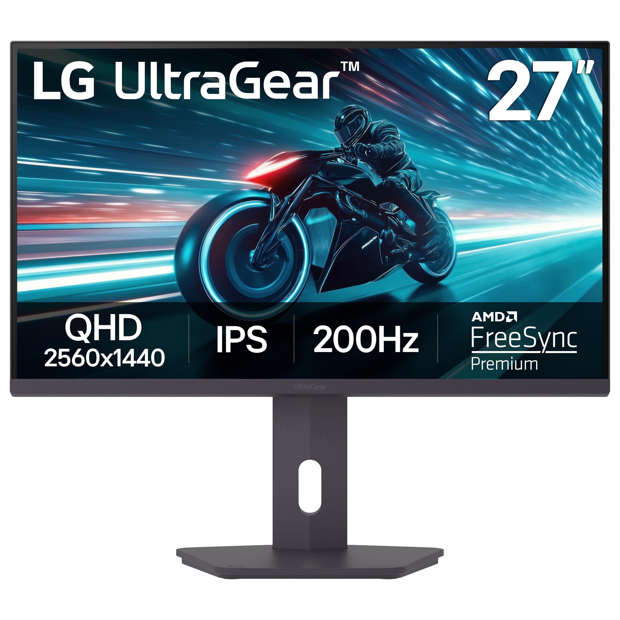 LG 27G61ZB-B 27-inch Ultragear QHD (2560 x 1440) IPS Gaming Monitor, 200Hz, 1ms, AMD FreeSync Premium, HDR10, Switch, HDMI, DisplayPort, Tilt/Height/Swivel/Pivot Adjustable Stand, Black