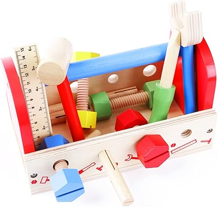 wooden tool kit for toddlers