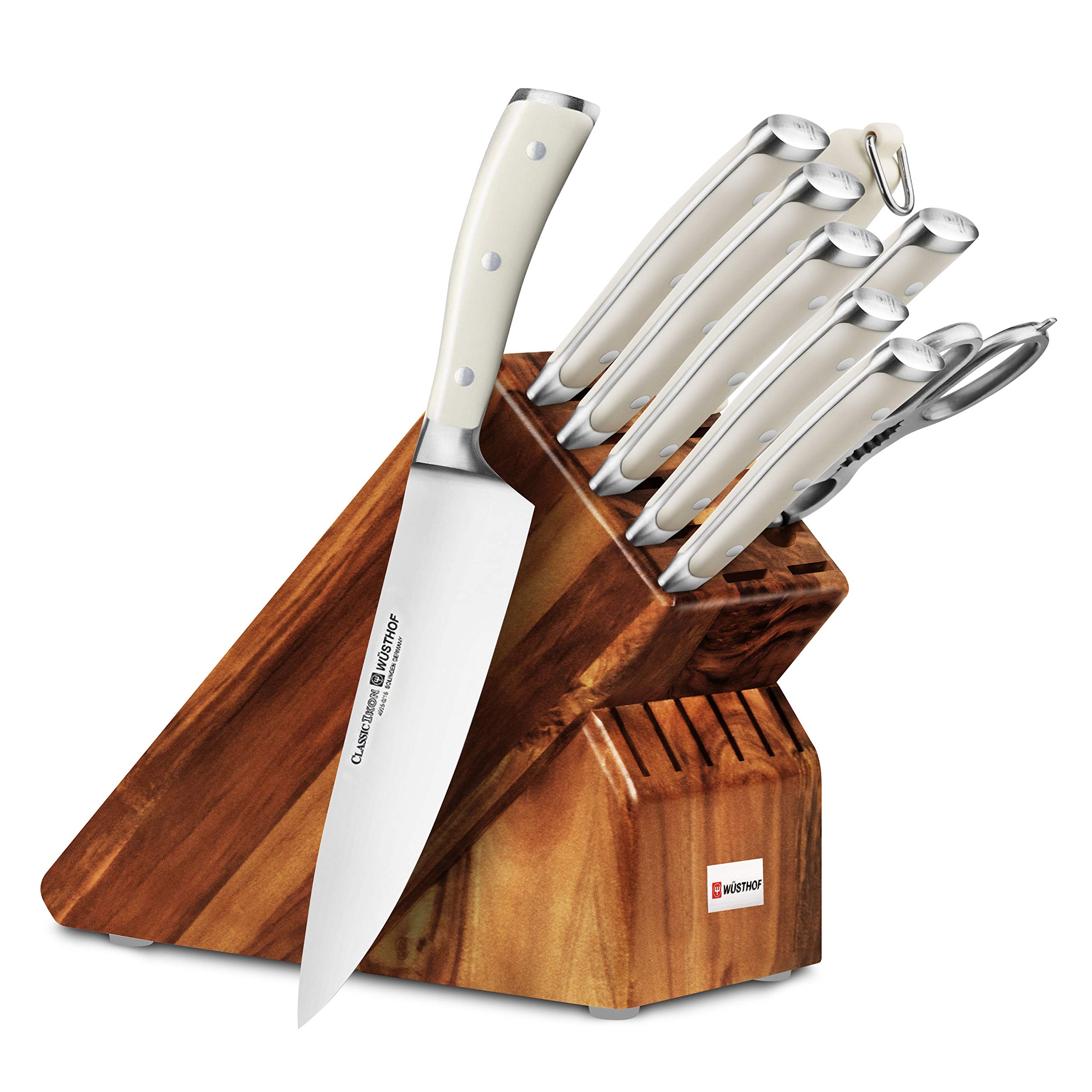 Wusthof Classic Ikon Creme 10piece Acacia Knife Block Set Buy Online