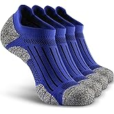 SITOISBE Men's No Show Compression Athletic Socks, Cushioned for Running Hiking