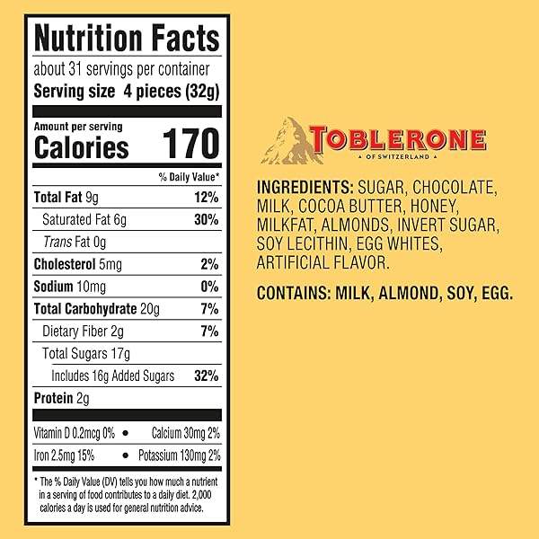 TINY TOBLERONE CHOCOLATE GIFT BAG VARIETY PACK (MILK CHOCOLATE AND DARK CHOCOLATE BARS), 125 PIECES