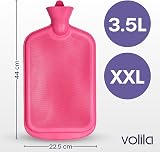 Volila 3.5L Extra Large Hot Water Bottle with Pink Faux Fur Cover view 3
