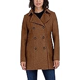 Nautica Women's Peacoat Wool Blend Double Breasted Winter Coat