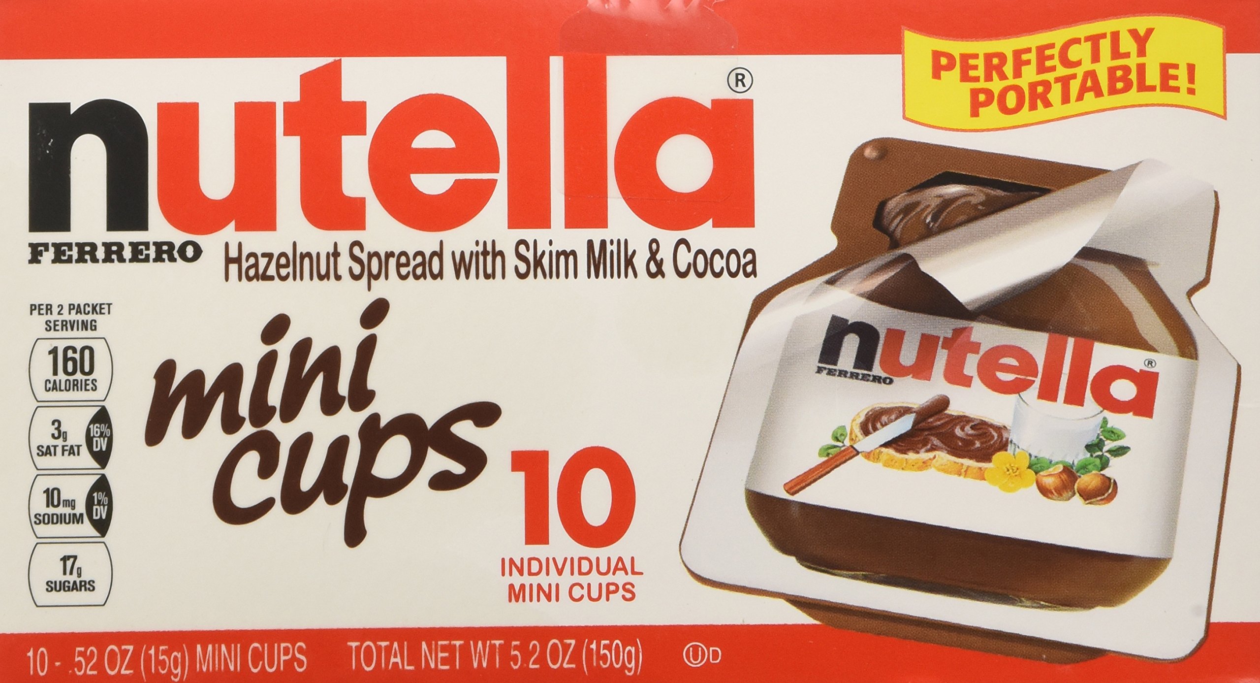 Galleon Nutella, 36 Individual Nutella Single Serve Packs Weight
