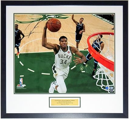 giannis antetokounmpo signed basketball