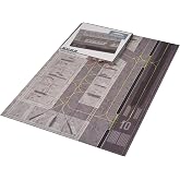 Airport Layout Mat with Runway - for Model Planes in 1/400 &amp; 1/500 Scale, Foldable Board - Create a Model Airport, Parks up to 16 Airplanes, 33x47" Size