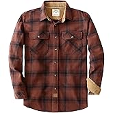Dubinik® Mens Flannel Shirt Long Sleeve Button Down Plaid All Cotton Soft Brushed Flannel Shirt for Men Utility Casual Shirt