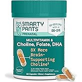 SmartyPants Women’s Prenatal Multivitamin Capsules, OB‑GYN Co‑Developed Prenatal Vitamins with Choline, Folate, Omega 3 DHA, 