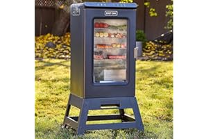 EAST OAK 30" Digital Electric Smoker, Outdoor Smoker with Glass Door and Meat Thermometer, 725 Sq Inches of Cooking, Upgrade