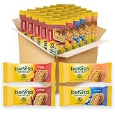 belVita Breakfast Bars Biscuits Variety Pack, 4 Flavors, 30 Packs | 4 Biscuits Per Pack, No High Fructose Corn Syrup, Artificial Flavors, Colors or Sweeteners, 18-19g Whole Grain/50g Serving